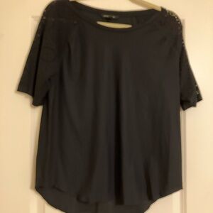 Banana Republic Black Laser Cut Top Size Medium